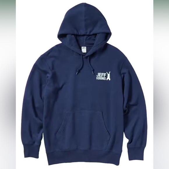 Uniqlo x Jeff Koons SweatShirt Long-Sleeve Pullover Hoodie Sweater Blue XS NEW - Picture 2 of 3